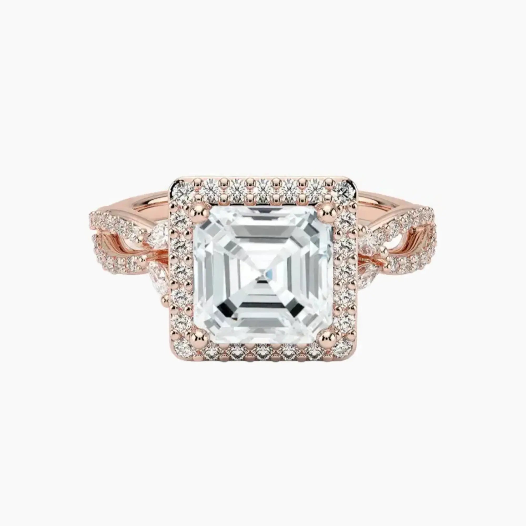 Nerissa Asscher Designer 1 Carat Lab Grown Diamond Engagement Ring in 14K White Gold