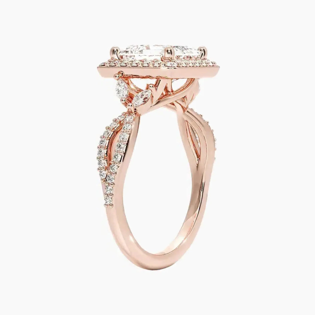 Nerissa Asscher Designer 2.5 Carat Lab Grown Diamond Engagement Ring in 14K Yellow Gold