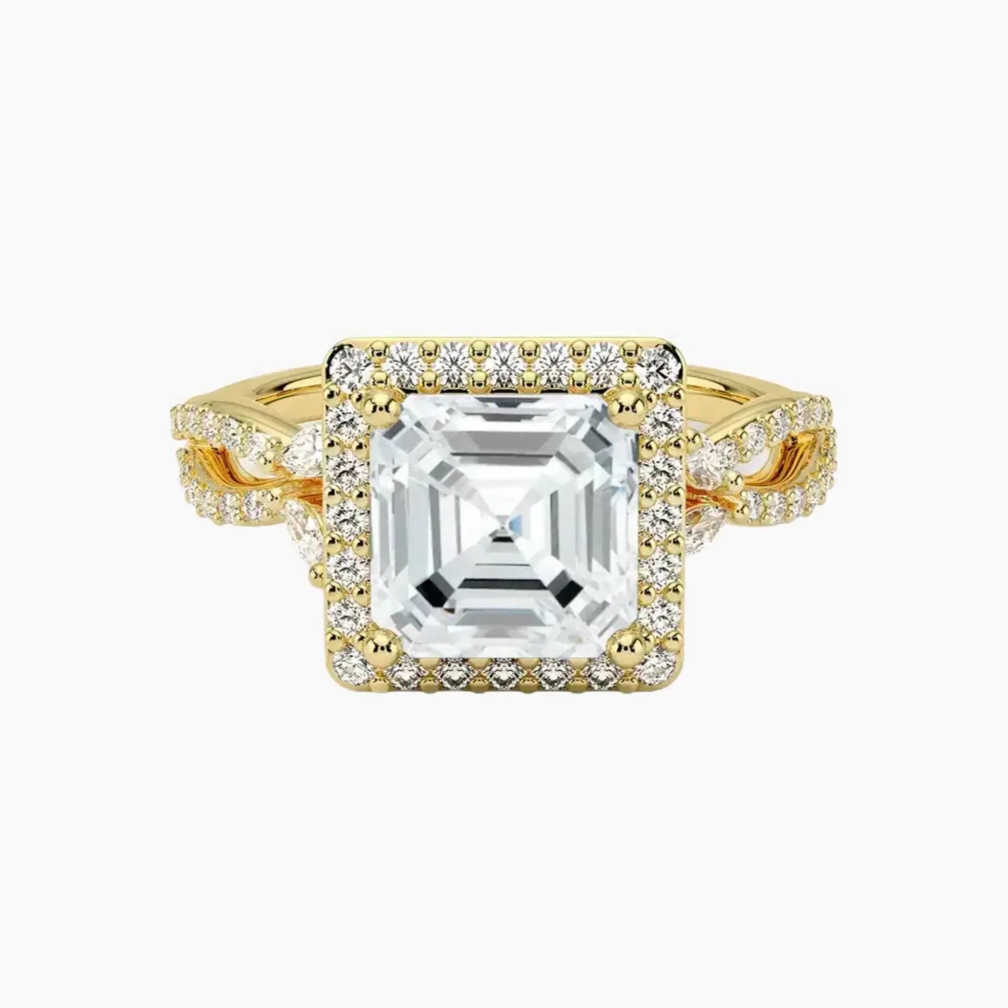 Nerissa Asscher Designer 2 Carat Lab Grown Diamond Engagement Ring in 14K White Gold