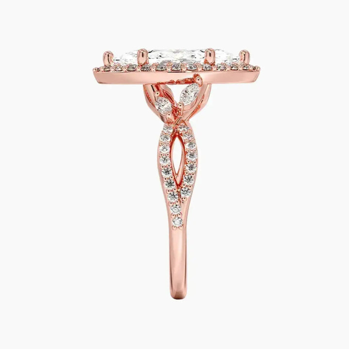 Nerissa Marquise Designer 2 Carat Lab Grown Diamond Engagement Ring in 18K White Gold