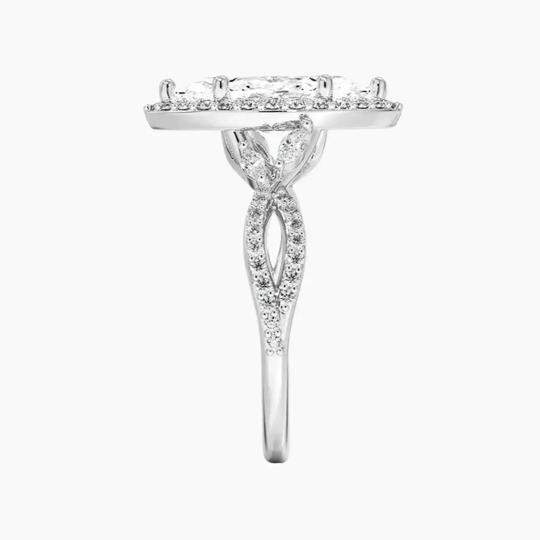 Nerissa Marquise Designer Diamond Ring Setting in 18K White Gold