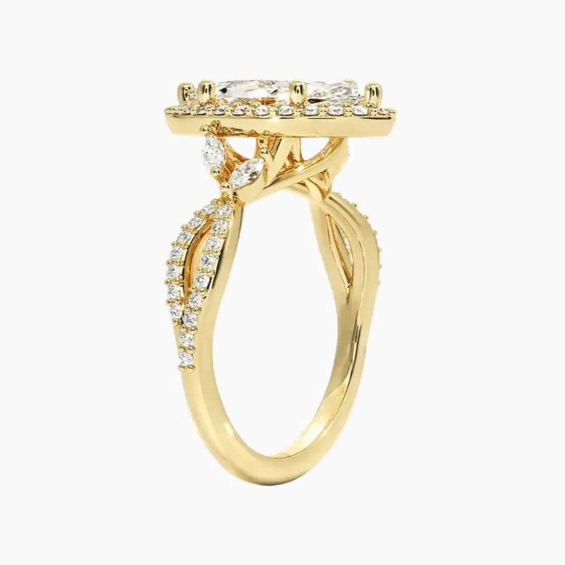 Nerissa Marquise Designer Diamond Ring Setting in 18K White Gold
