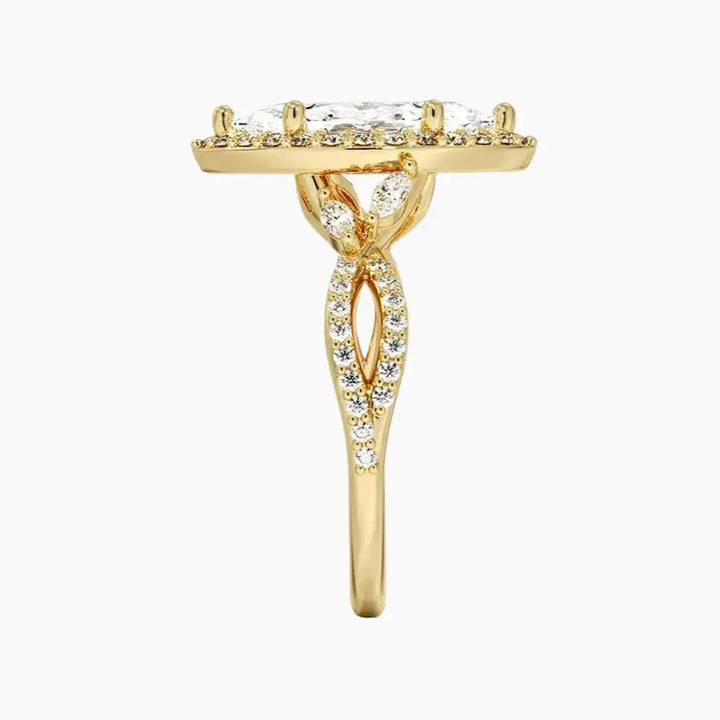 Nerissa Marquise Designer 2 Carat Lab Grown Diamond Engagement Ring in 14K Rose Gold