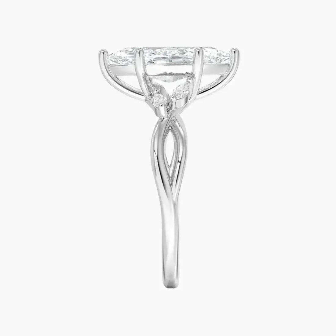 Amara Marquise Designer 3 Carat Lab Grown Diamond Engagement Ring in 14K Rose Gold