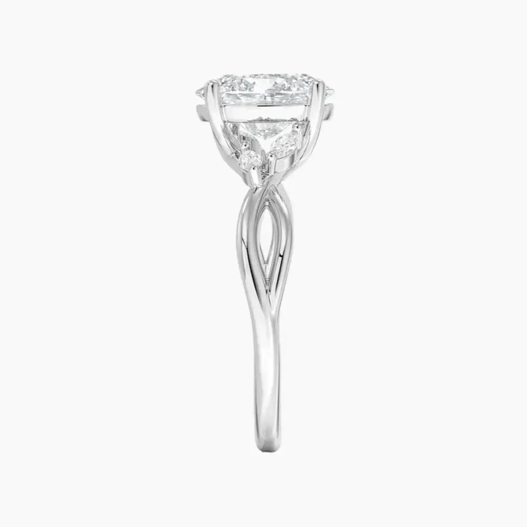 Amara Oval Designer 1 Carat Lab Grown Diamond Engagement Ring in 14K Rose Gold