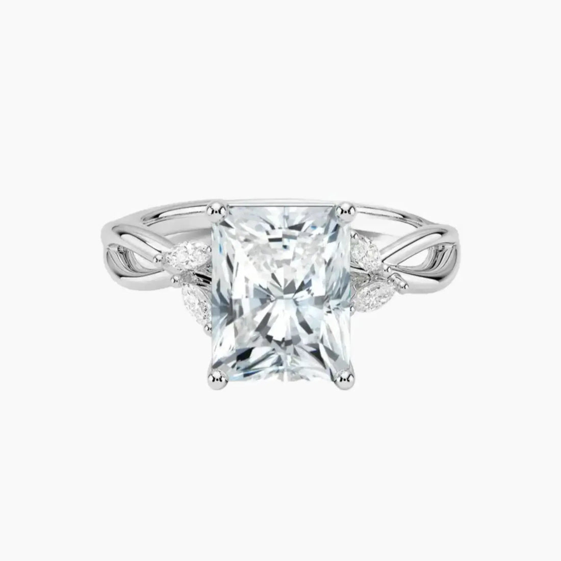 Amara Radiant Designer 2 Carat Lab Grown Diamond Engagement Ring in 18K Rose Gold