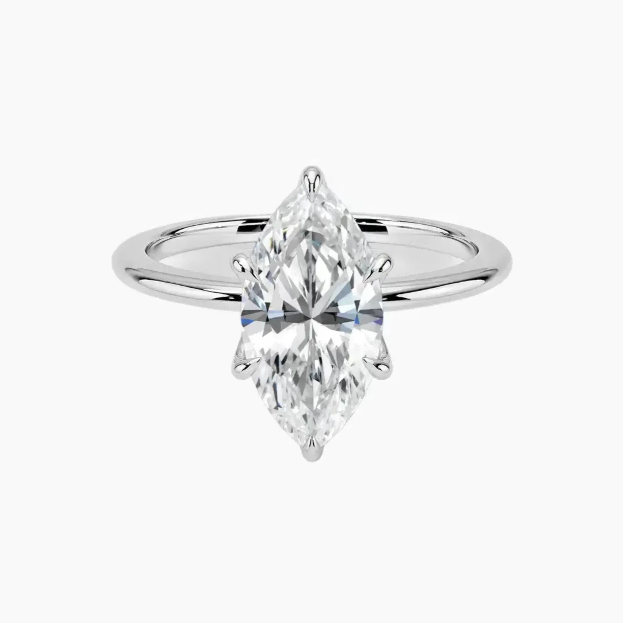 Faye Marquise Solitaire 1 Carat Lab Grown Diamond Engagement Ring in 14K Rose Gold