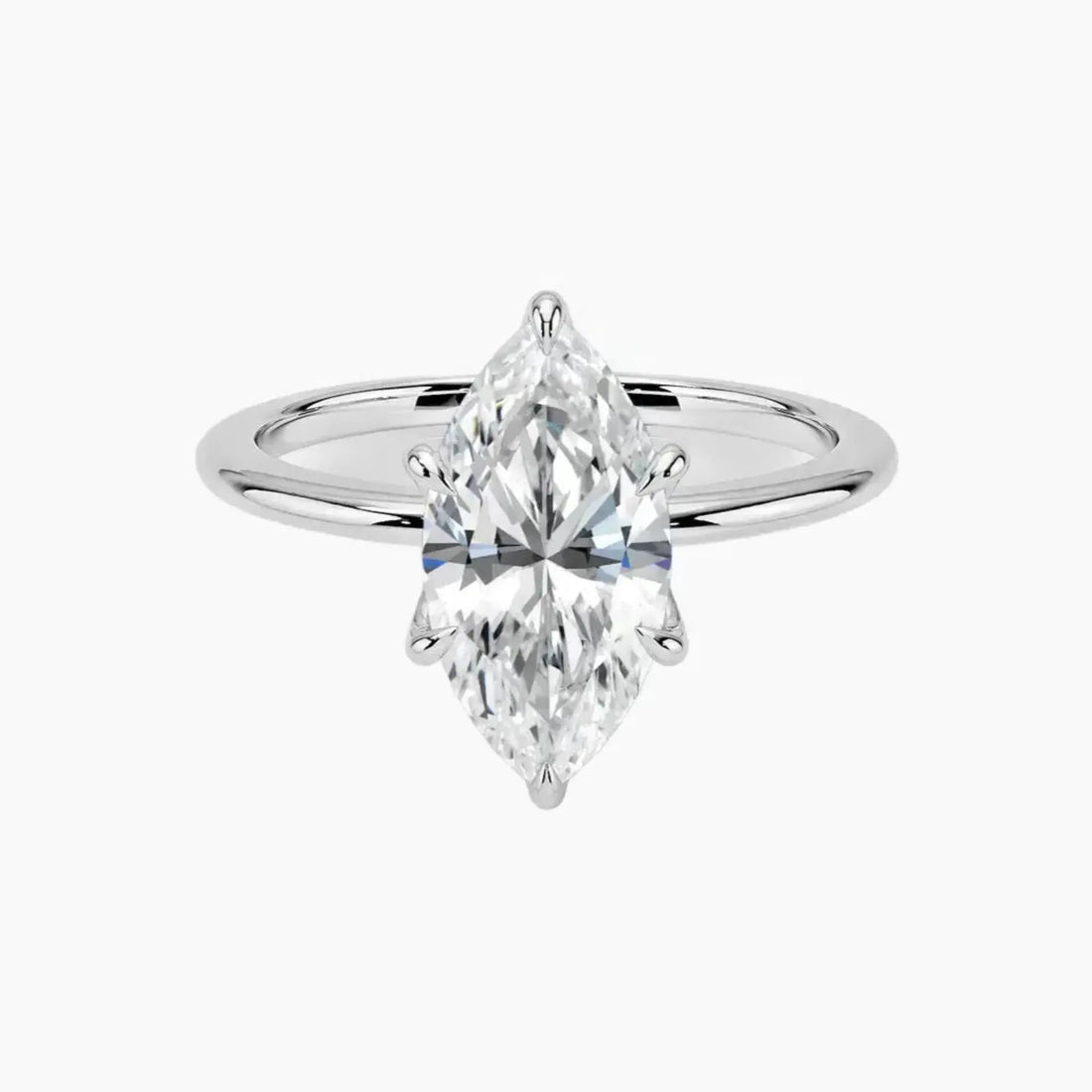 Faye Marquise Solitaire 1 Carat Lab Grown Diamond Engagement Ring in 18K Rose Gold