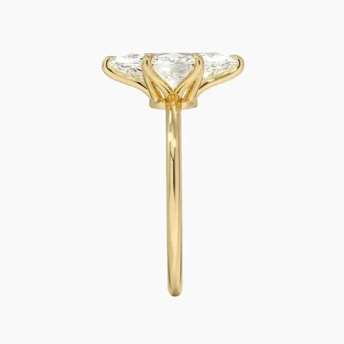 Faye Marquise Solitaire 3 Carat Lab Grown Diamond Engagement Ring in 14K White Gold