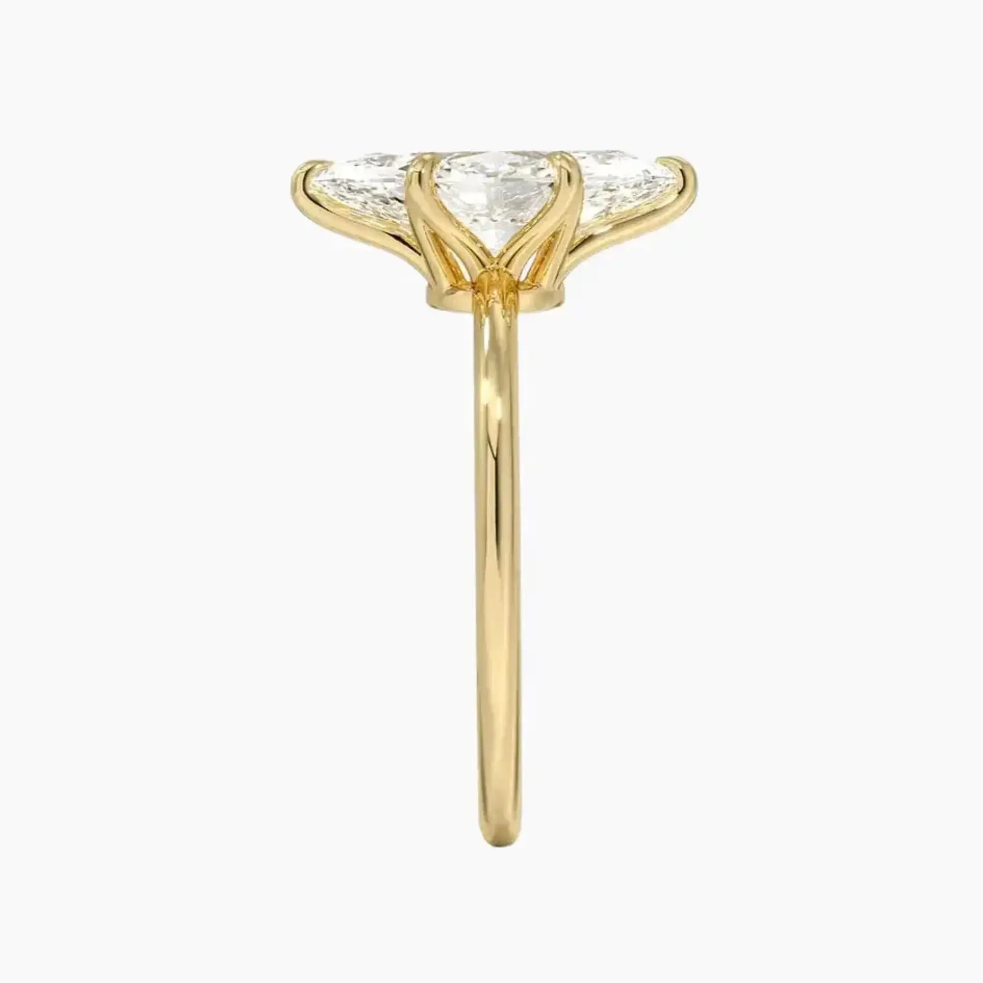 Faye Marquise Solitaire Diamond Ring Setting in 18K White Gold