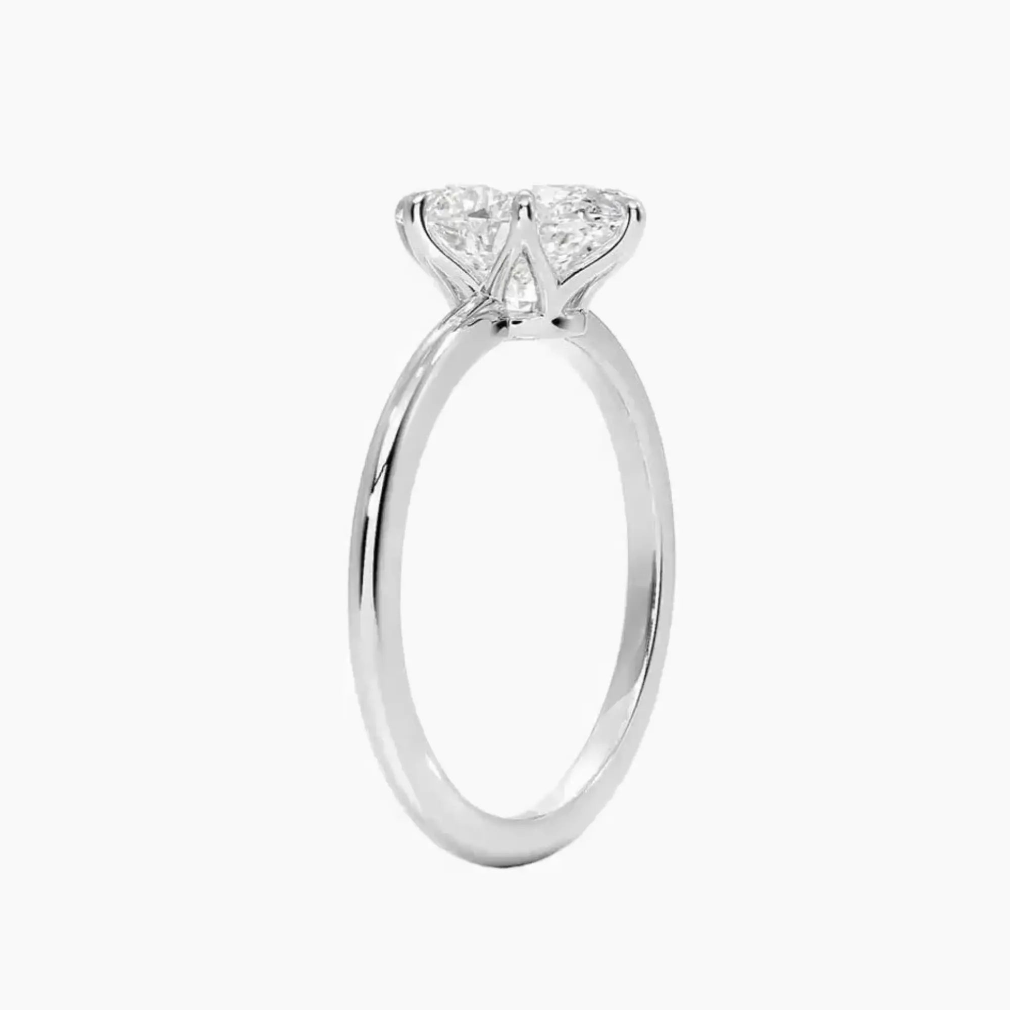 Faye Oval Solitaire Diamond Ring Setting in 14K Yellow Gold