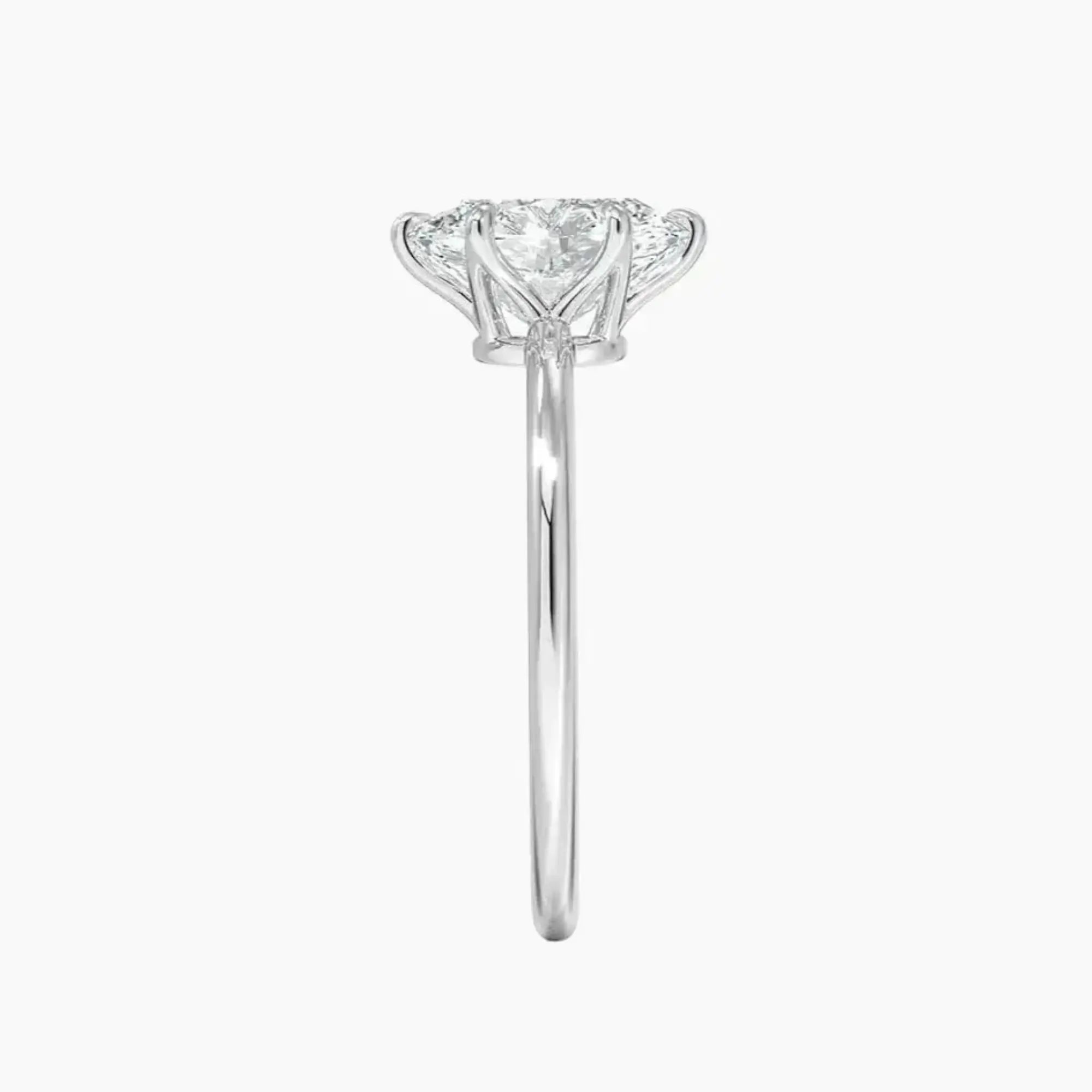 Faye Oval Solitaire Diamond Ring Setting in 14K Yellow Gold