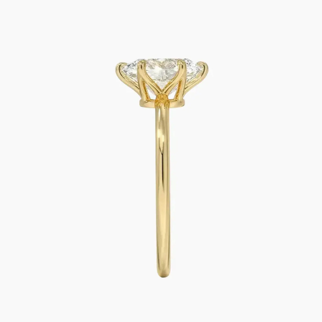 Faye Oval Solitaire 3 Carat Lab Grown Diamond Engagement Ring in 14K White Gold
