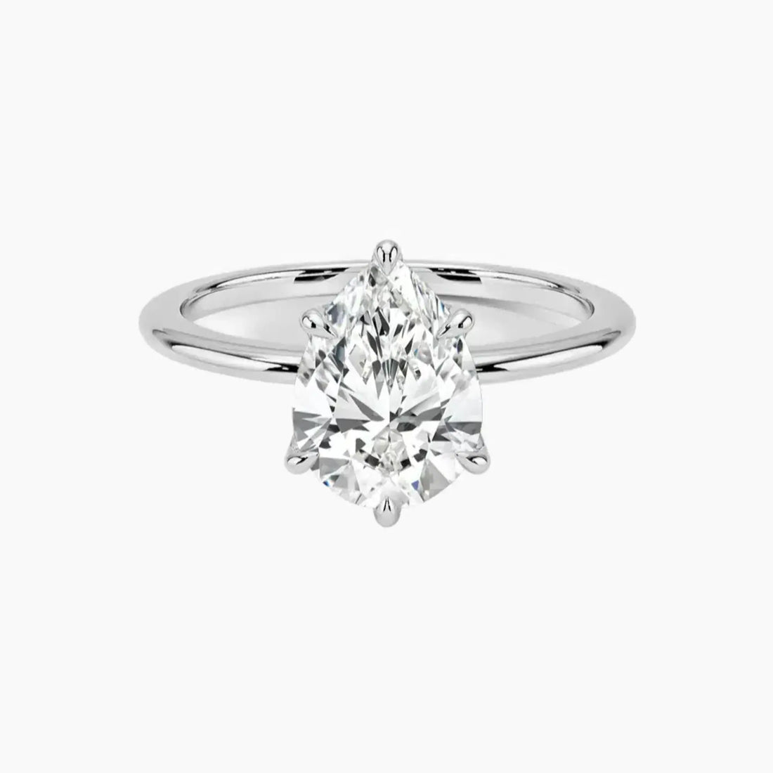 Faye Pear Solitaire 1 Carat Lab Grown Diamond Engagement Ring in 18K Rose Gold