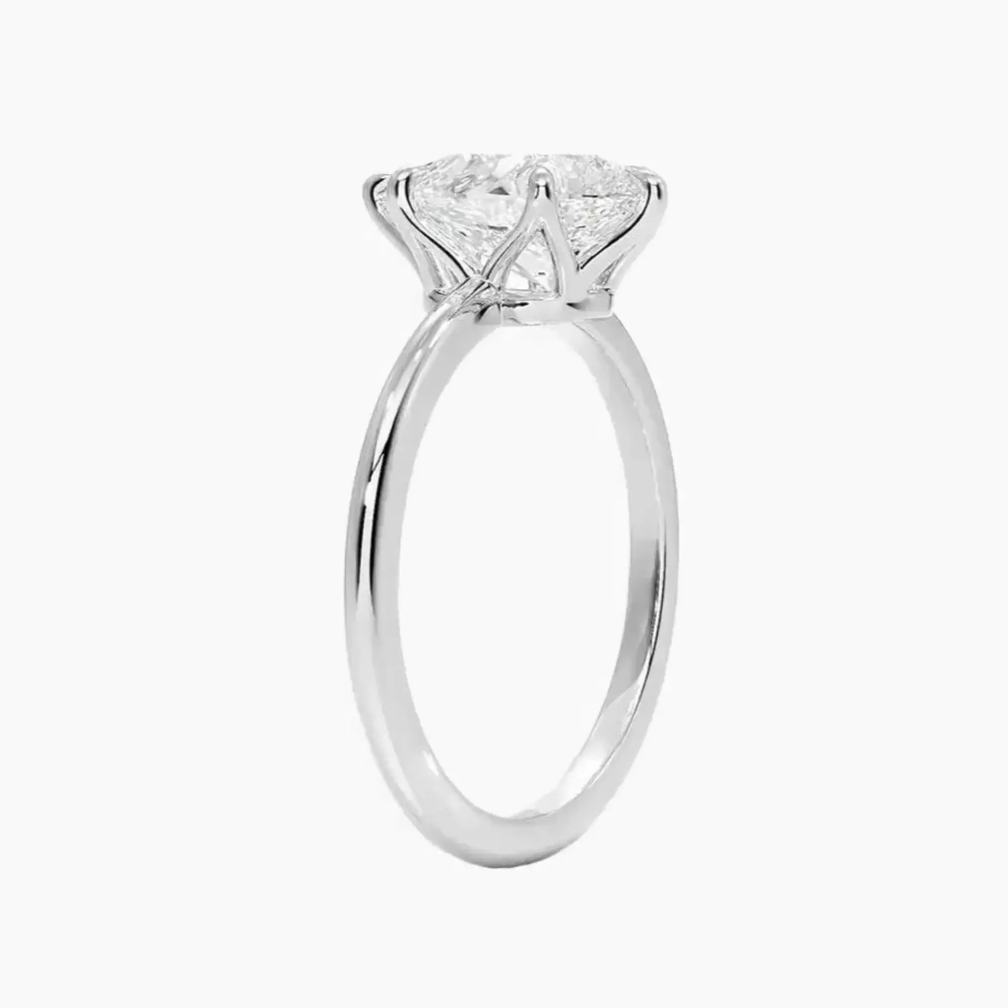 Faye Pear Solitaire 3 Carat Lab Grown Diamond Engagement Ring in 18K Rose Gold