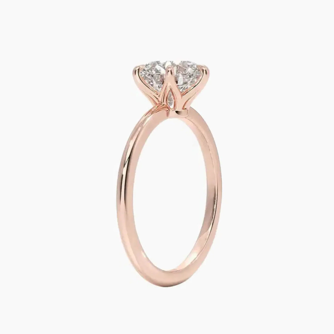 Faye Round Solitaire 2.5 Carat Lab Grown Diamond Engagement Ring in 14K White Gold