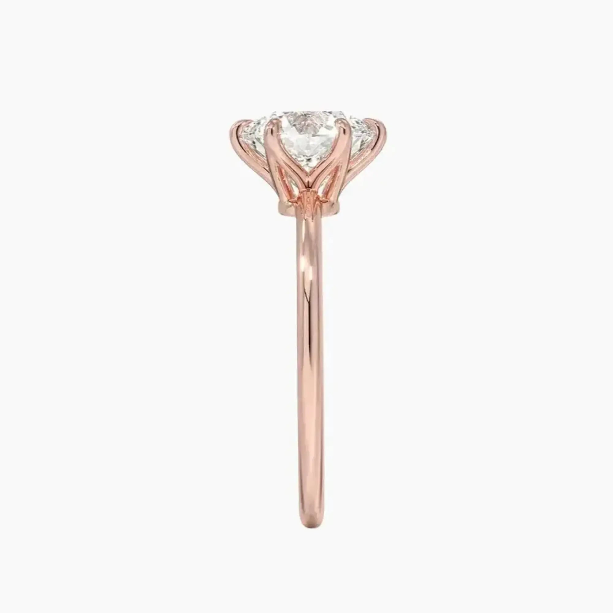 Faye Round Solitaire 2 Carat Lab Grown Diamond Engagement Ring in 14K Rose Gold
