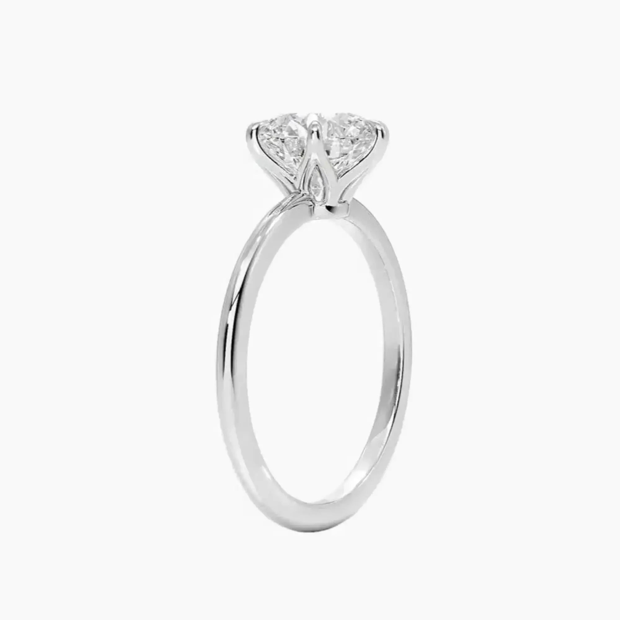 Faye Round Solitaire 1 Carat Lab Grown Diamond Engagement Ring in 14K Rose Gold