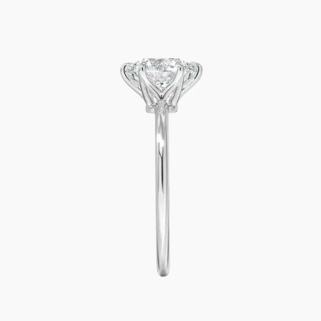 Faye Round Solitaire Diamond Ring Setting in 18K Rose Gold