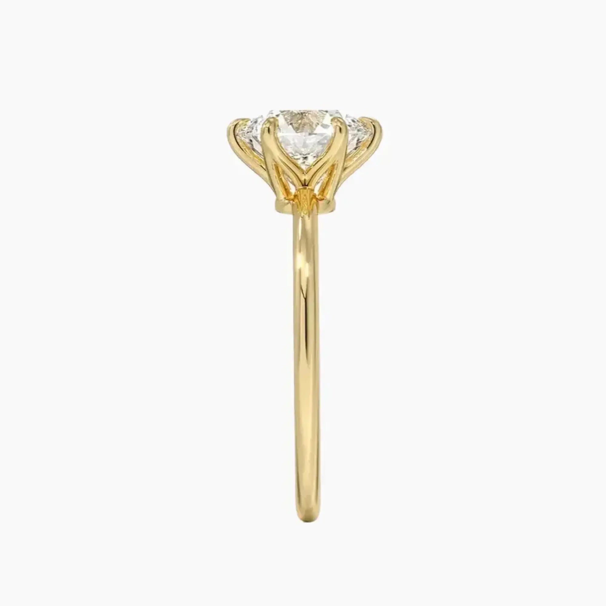 Faye Round Solitaire 1 Carat Lab Grown Diamond Engagement Ring in 14K Rose Gold