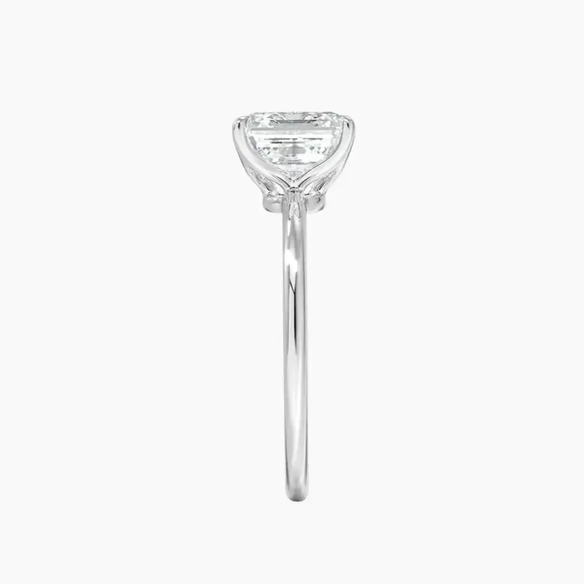 Brielle Asscher Solitaire 3 Carat Lab Grown Diamond Engagement Ring in 14K Rose Gold