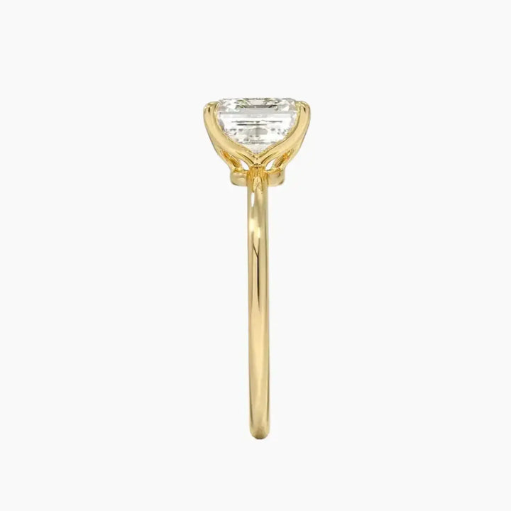 Brielle Asscher Solitaire 2 Carat Lab Grown Diamond Engagement Ring in 14K Rose Gold