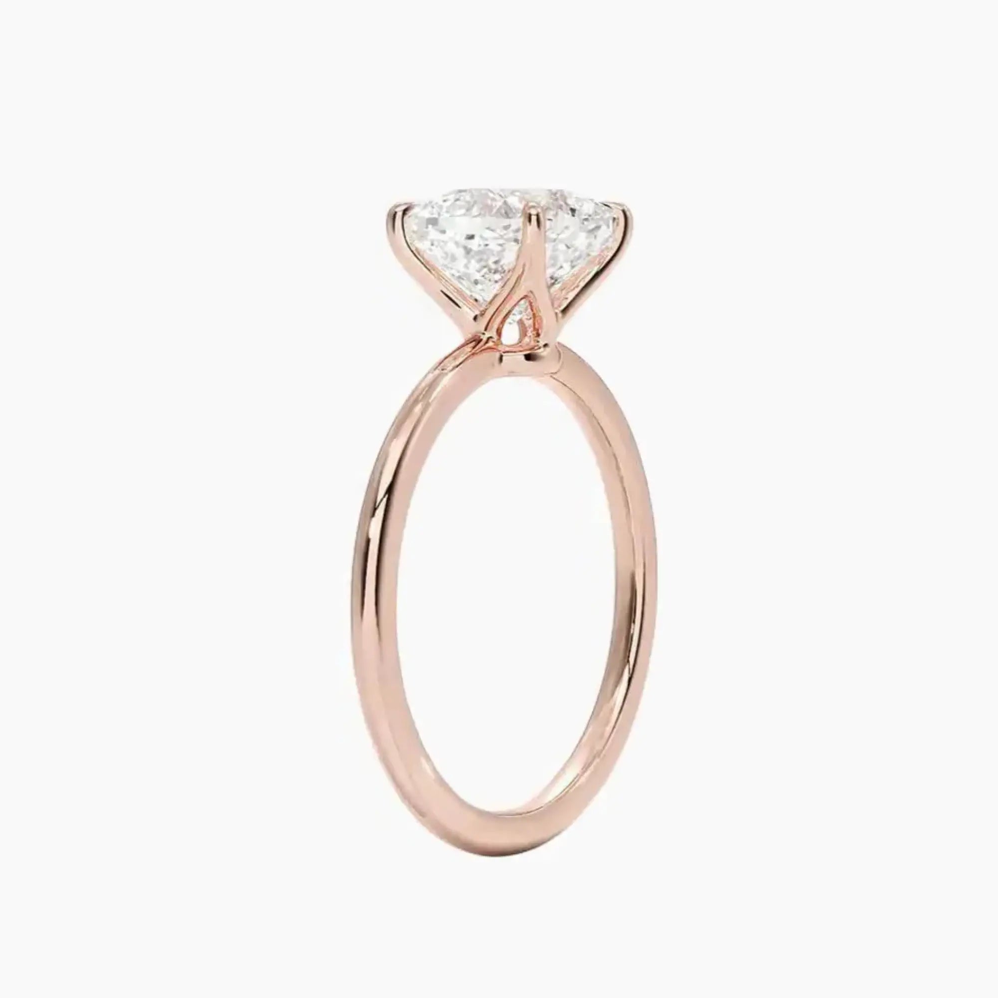 Brielle Cushion Solitaire Diamond Ring Setting in 18K Yellow Gold