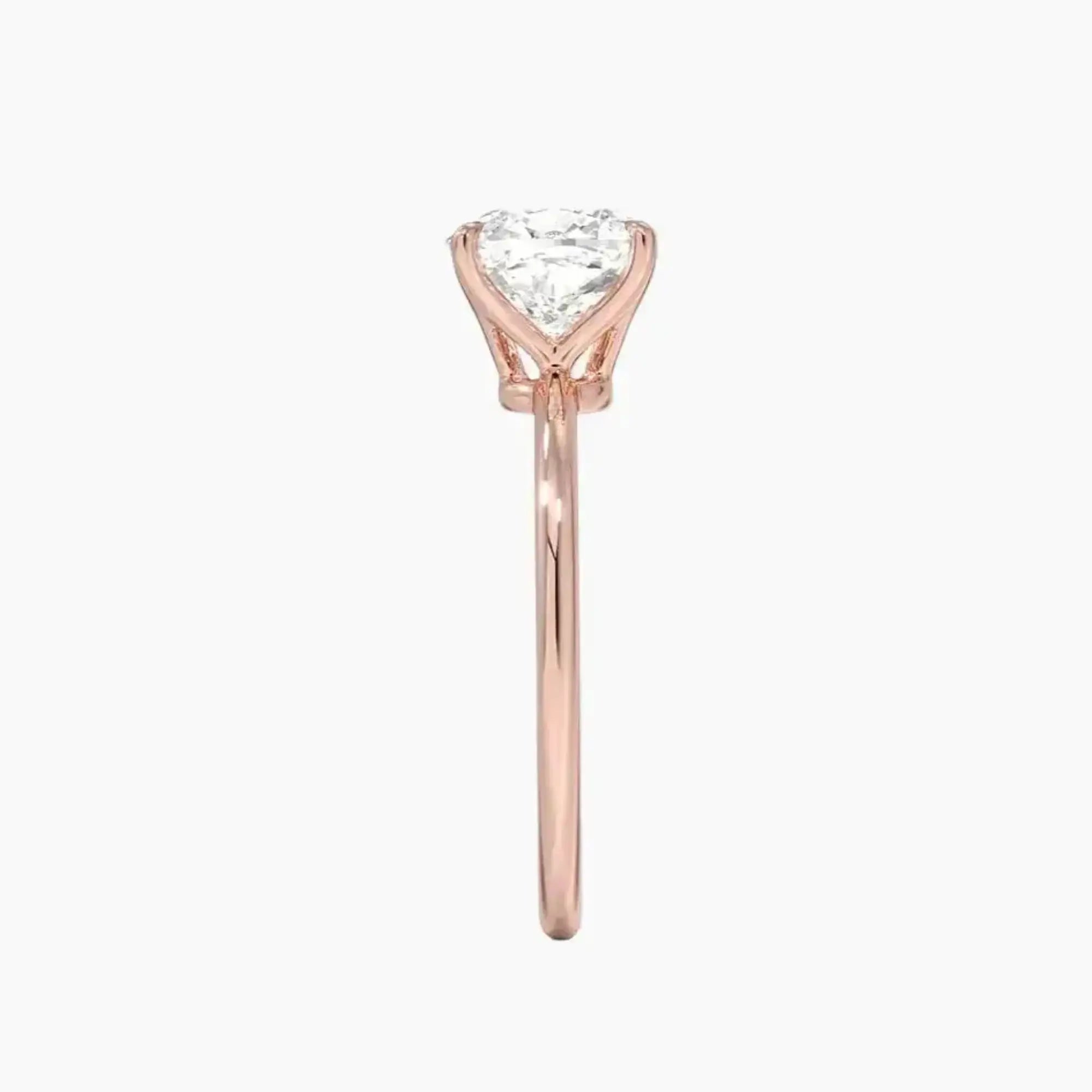 Brielle Cushion Solitaire 1 Carat Lab Grown Diamond Engagement Ring in 18K White Gold