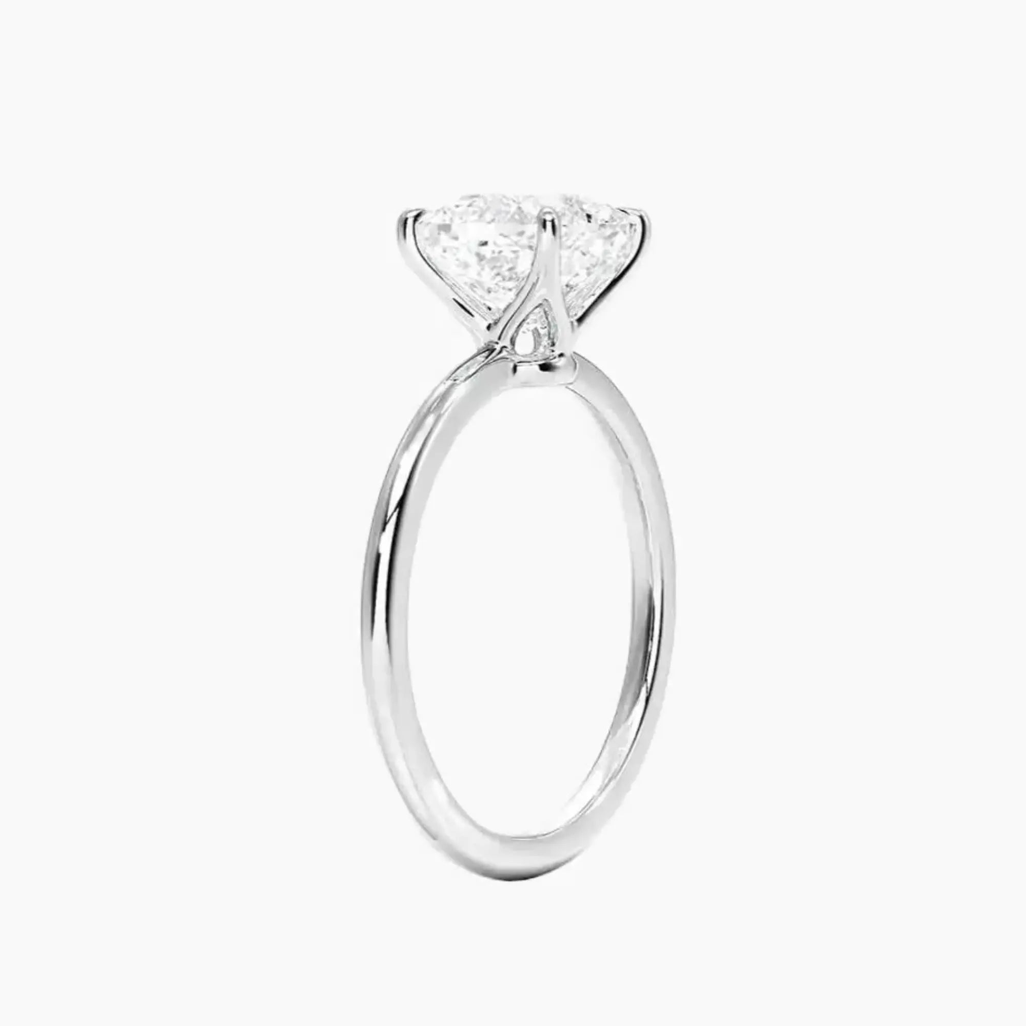 Brielle Cushion Solitaire 1 Carat Lab Grown Diamond Engagement Ring in 18K Rose Gold