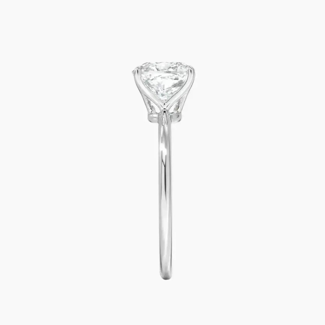 Brielle Cushion Solitaire 2.5 Carat Lab Grown Diamond Engagement Ring in 14K White Gold