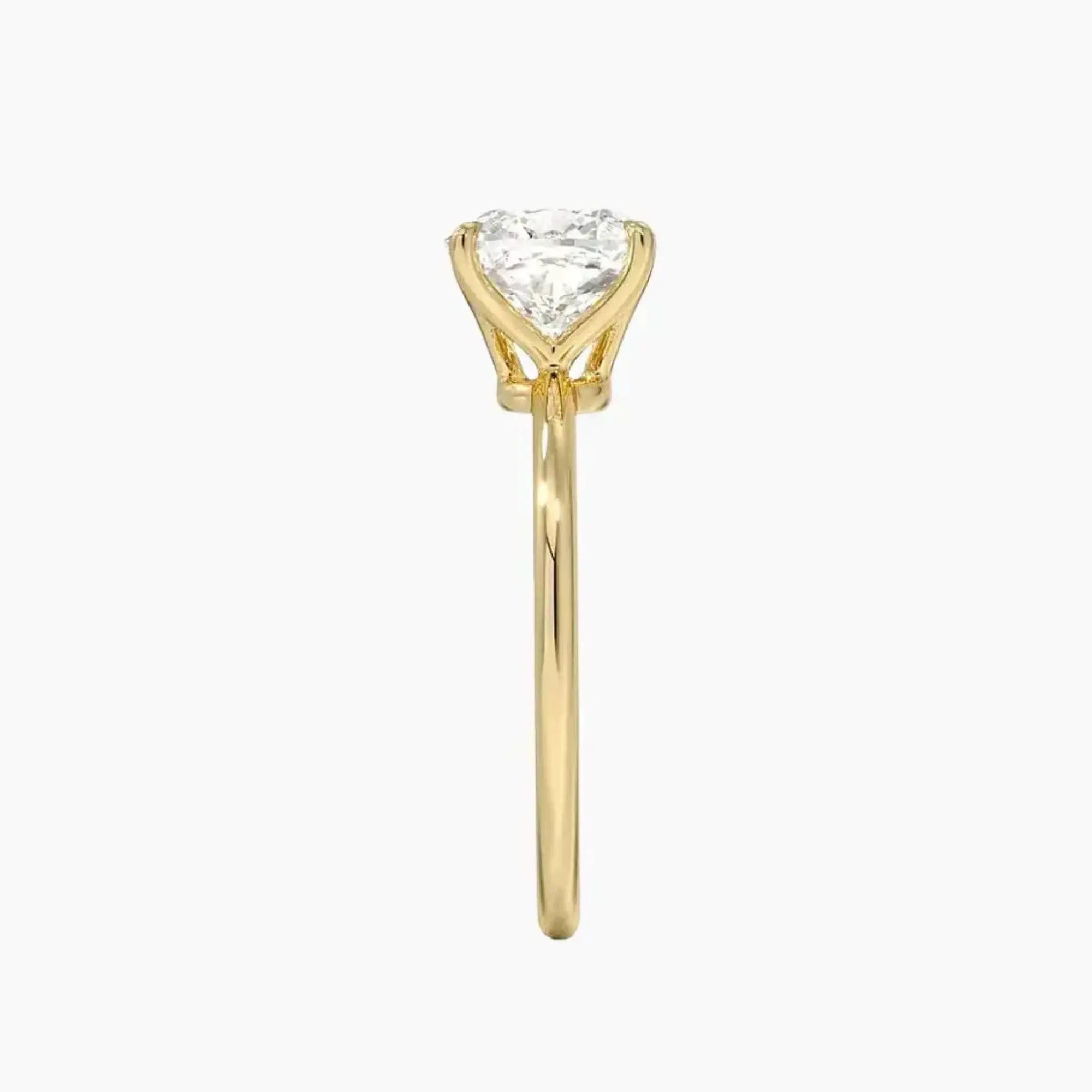 Brielle Cushion Solitaire 2.5 Carat Lab Grown Diamond Engagement Ring in 14K White Gold