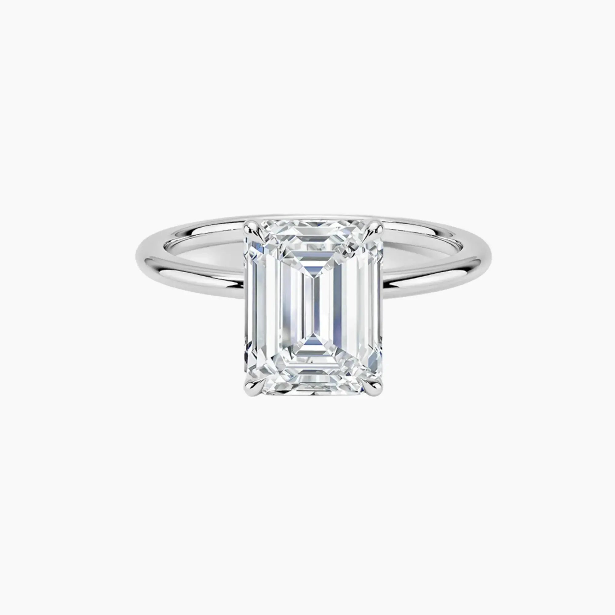 Brielle Emerald Solitaire 1.5 Carat Lab Grown Diamond Engagement Ring in 14K Yellow Gold