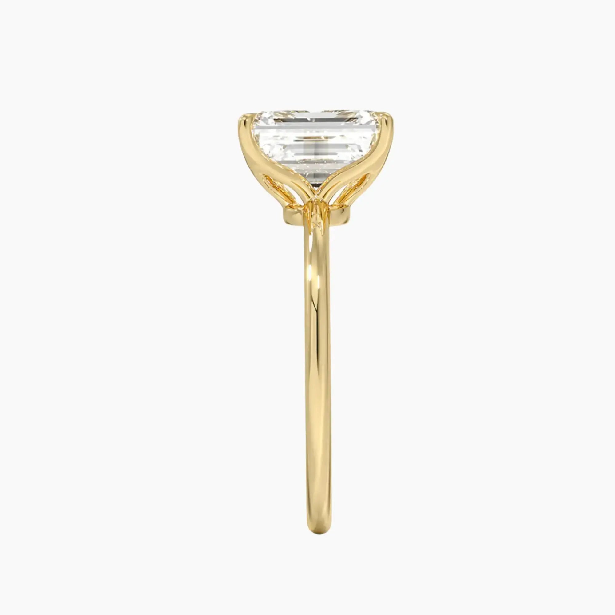 Brielle Emerald Solitaire 1 Carat Lab Grown Diamond Engagement Ring in 14K Rose Gold