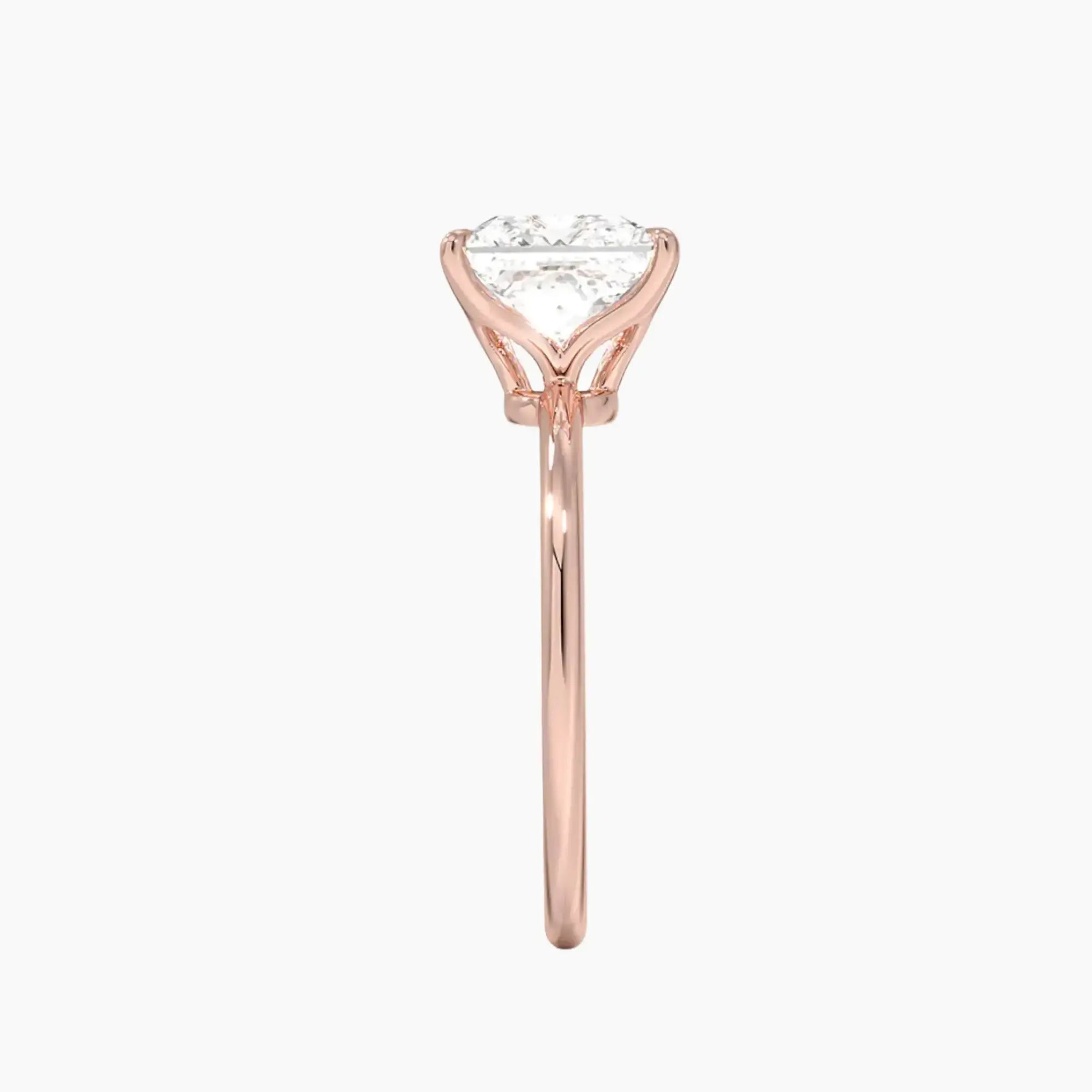 Brielle Princess Solitaire 1 Carat Lab Grown Diamond Engagement Ring in 14K White Gold