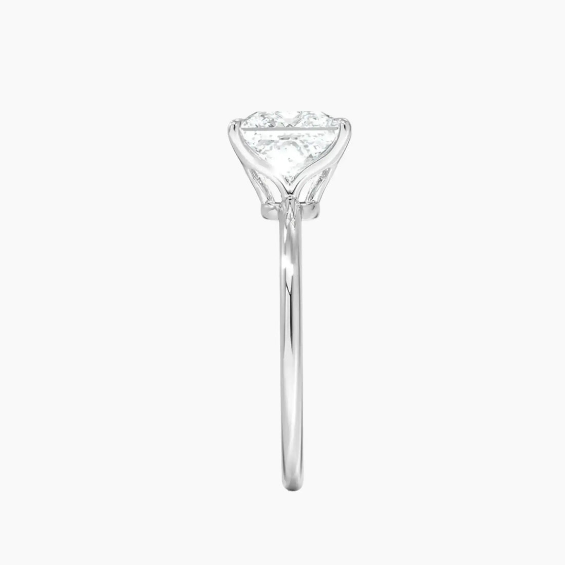 Brielle Princess Solitaire 2.5 Carat Lab Grown Diamond Engagement Ring in 18K Yellow Gold