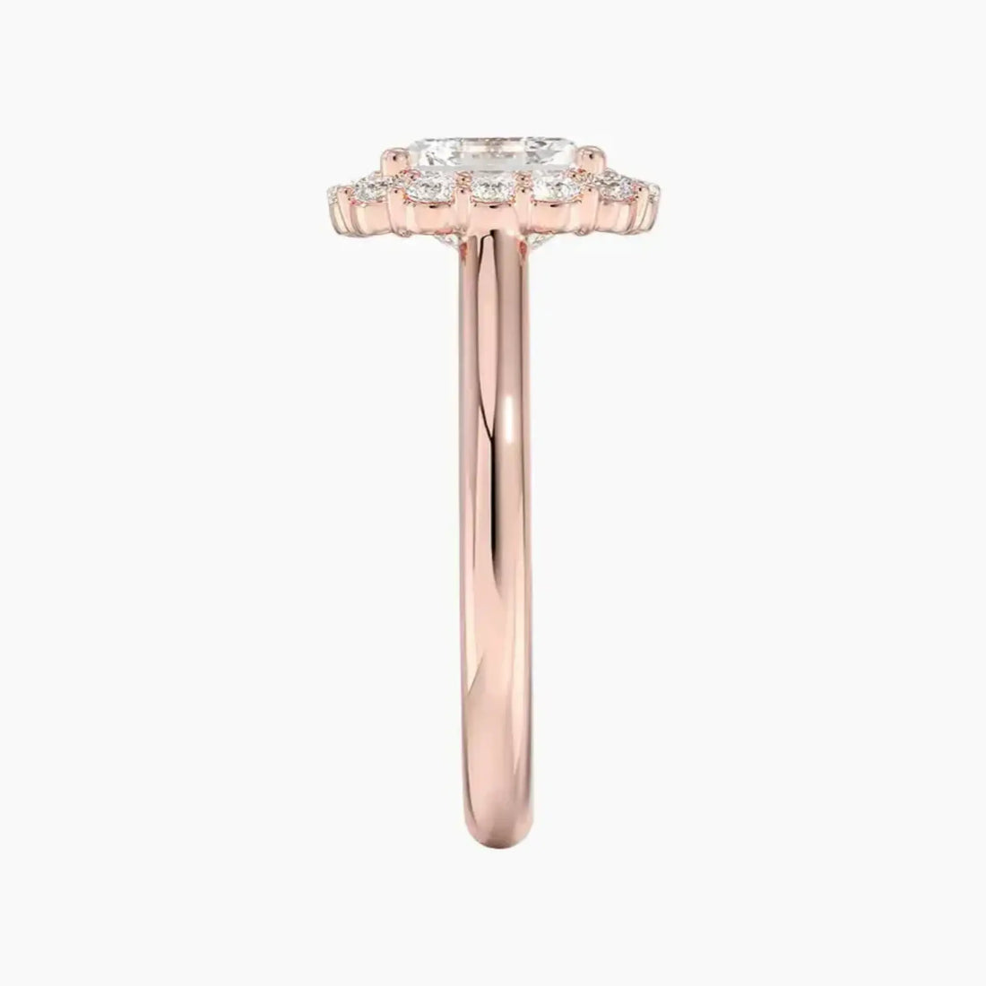 Fiora Asscher Designer 2.5 Carat Lab Grown Diamond Engagement Ring in 14K Yellow Gold