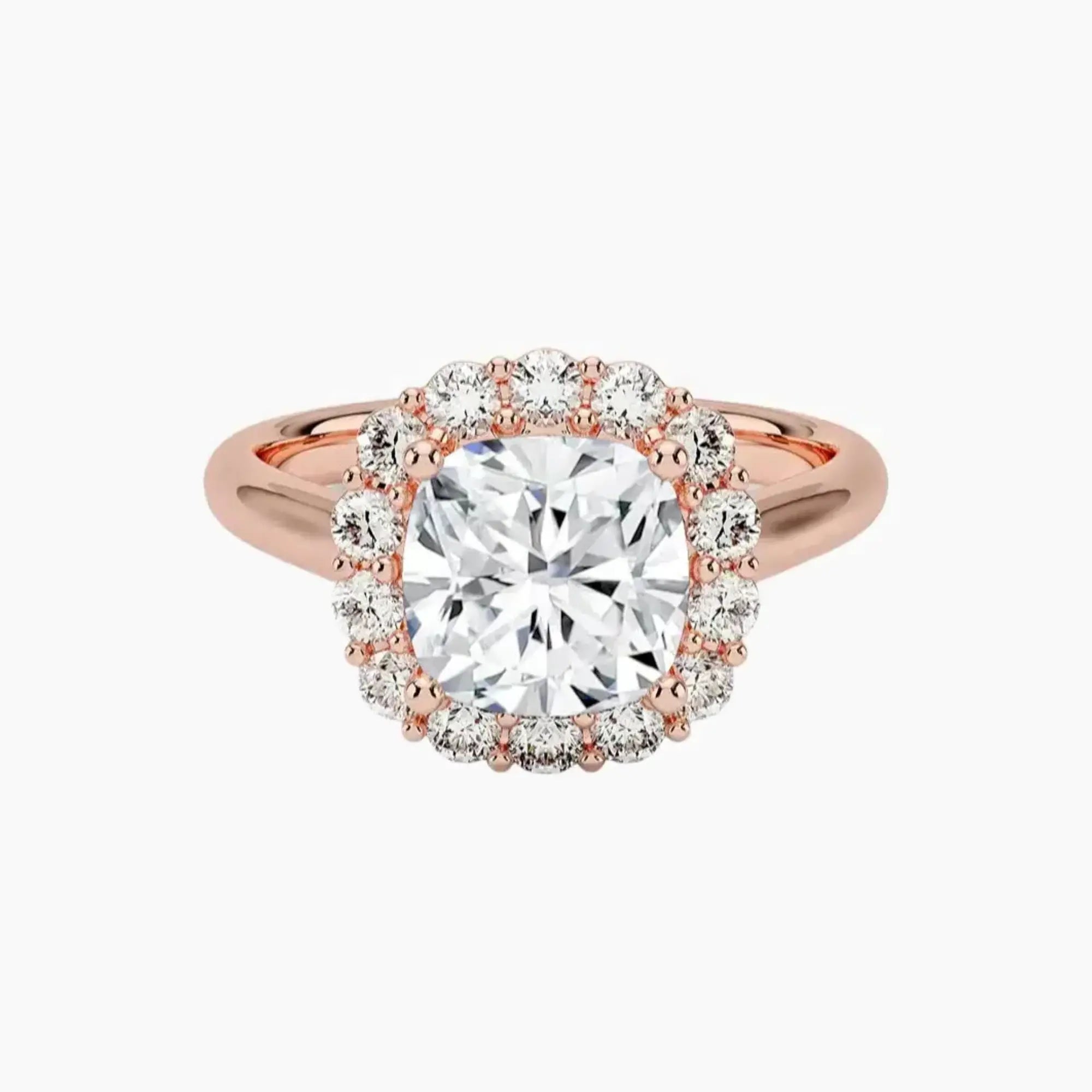 Fiora Cushion Designer Diamond Ring Setting in 14K Yellow Gold