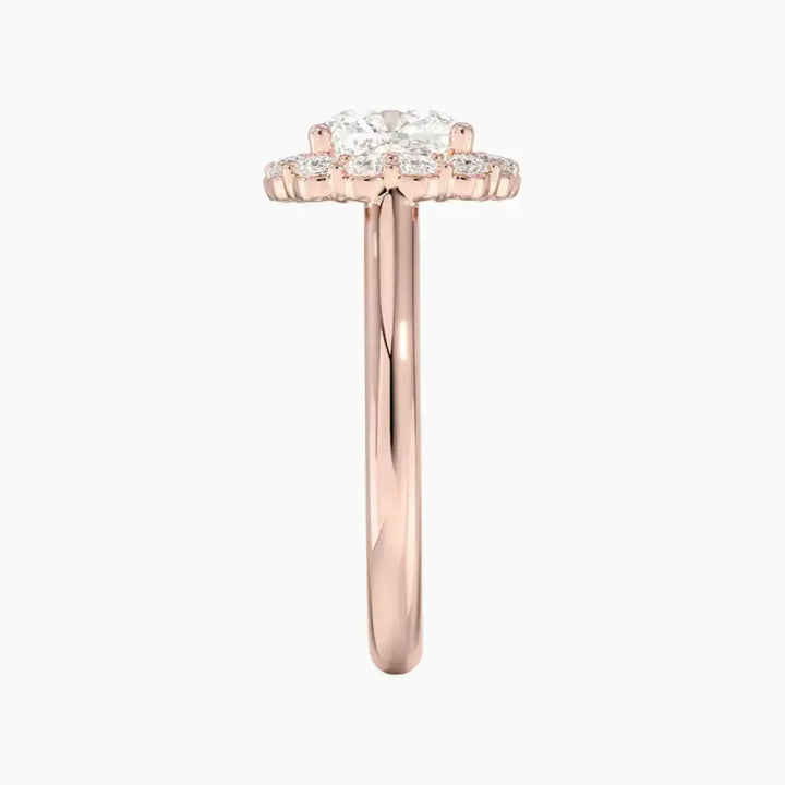 Fiora Cushion Designer 2 Carat Lab Grown Diamond Engagement Ring in 18K White Gold