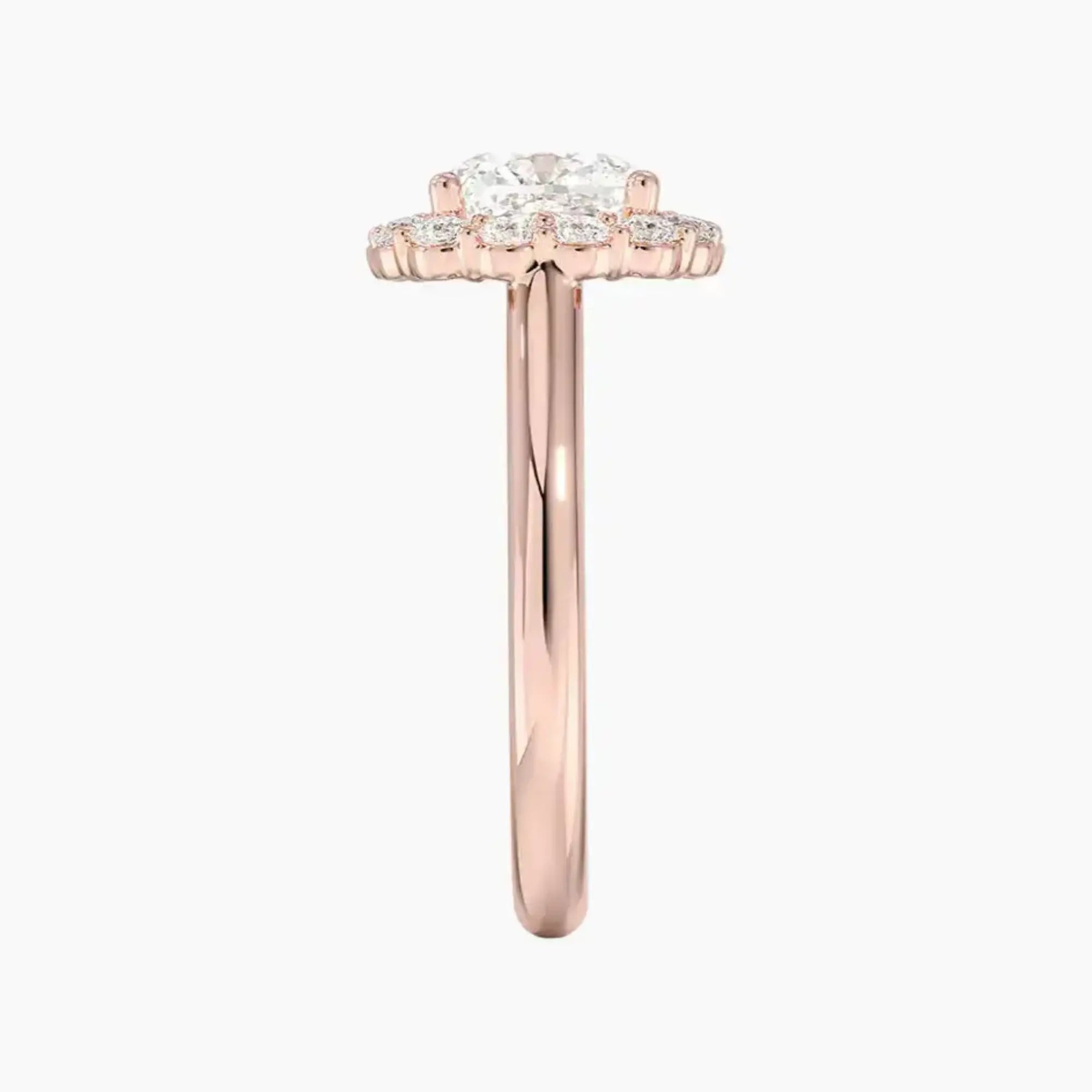 Fiora Cushion Designer Diamond Ring Setting in 18K Rose Gold