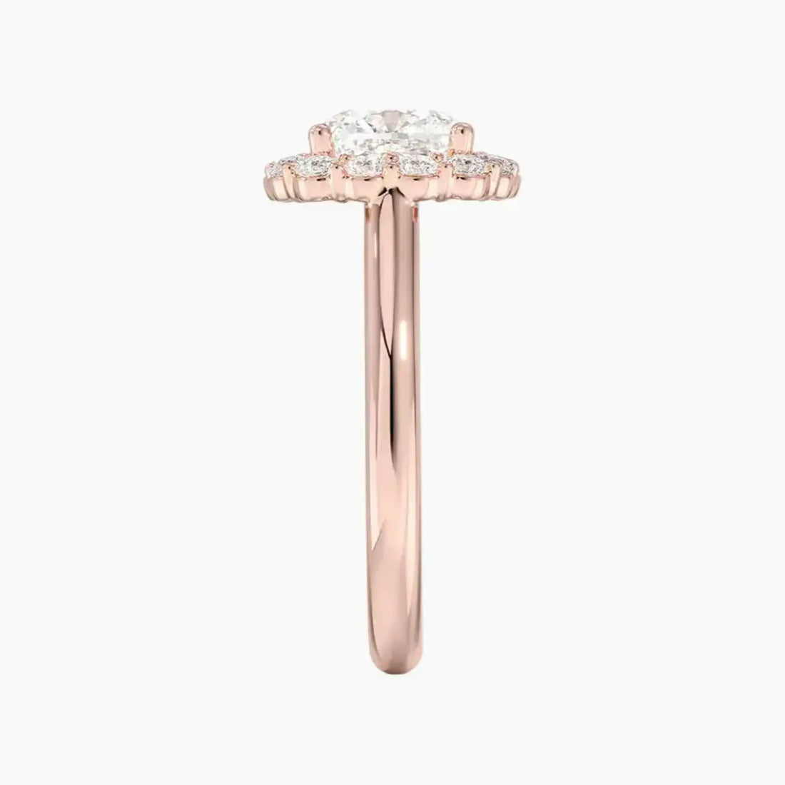 Fiora Cushion Designer Diamond Ring Setting in 18K Rose Gold