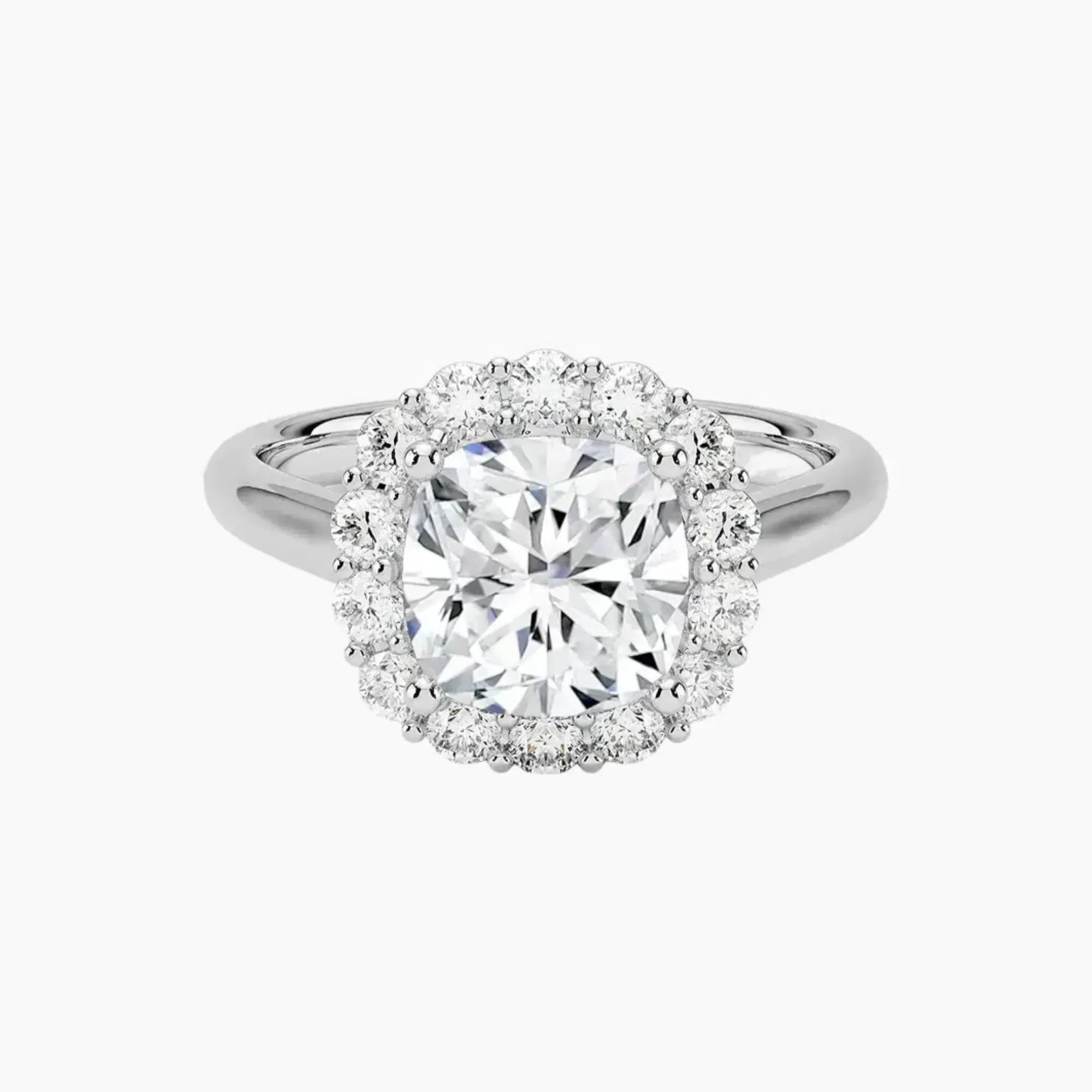 Fiora Cushion Designer 3 Carat Lab Grown Diamond Engagement Ring in 18K Rose Gold