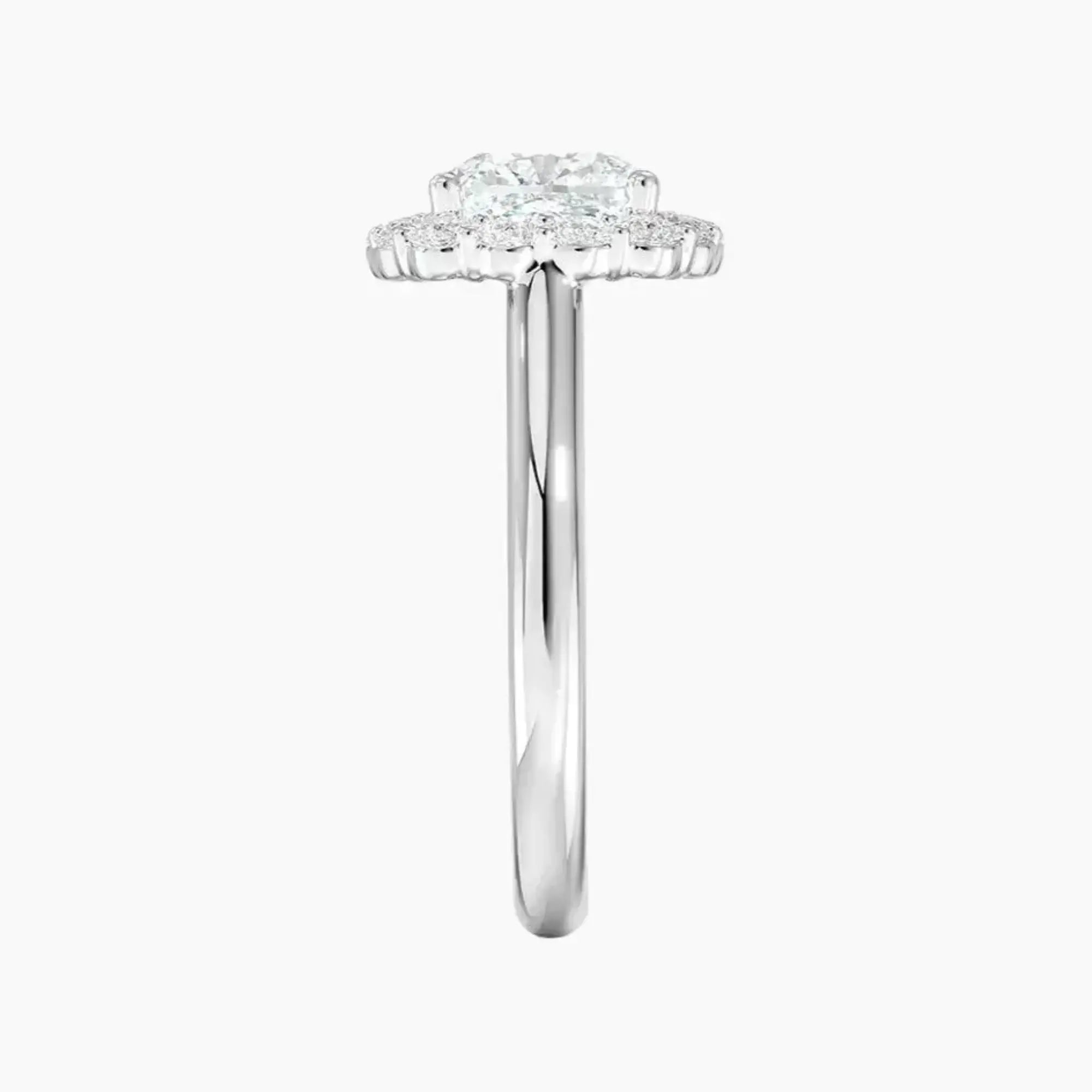 Fiora Cushion Designer 3 Carat Lab Grown Diamond Engagement Ring in 14K Yellow Gold
