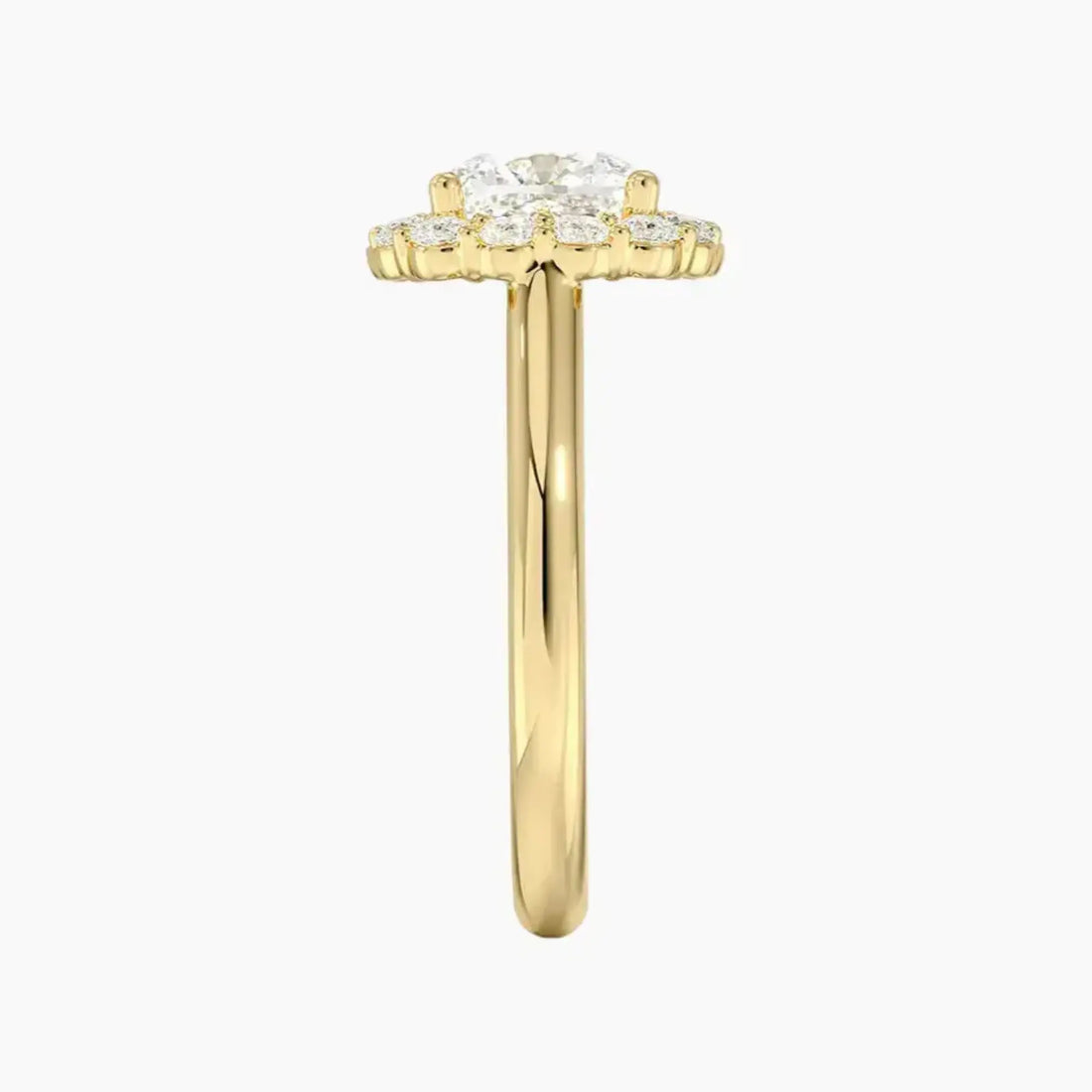 Fiora Cushion Designer Diamond Ring Setting in 18K Yellow Gold