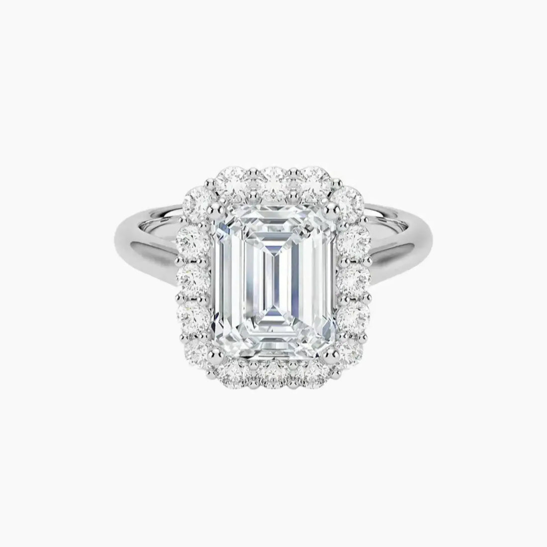 Fiora Emerald Designer Diamond Ring Setting in 14K Yellow Gold