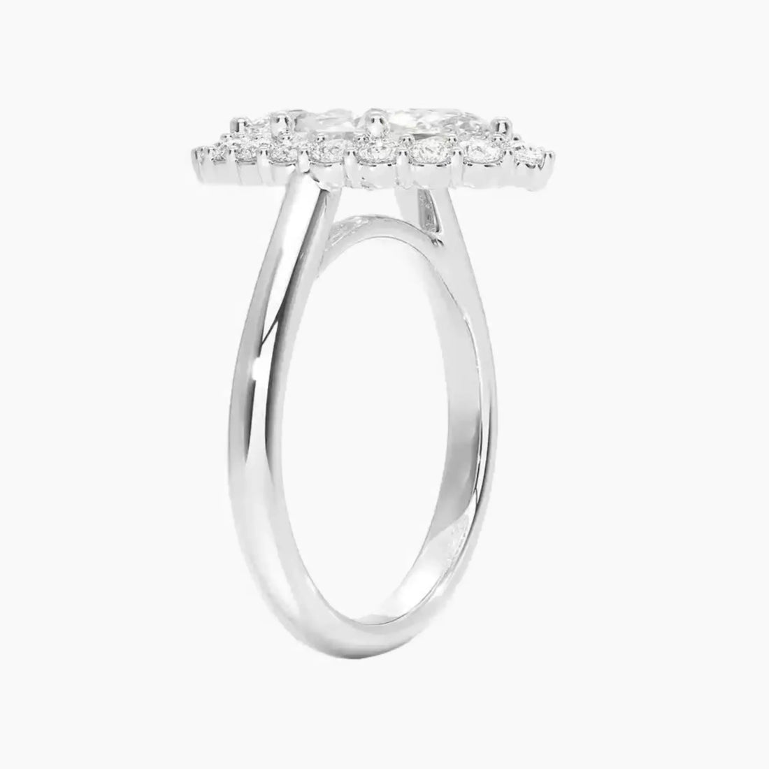 Fiora Marquise Designer 2.5 Carat Lab Grown Diamond Engagement Ring in 18K Rose Gold