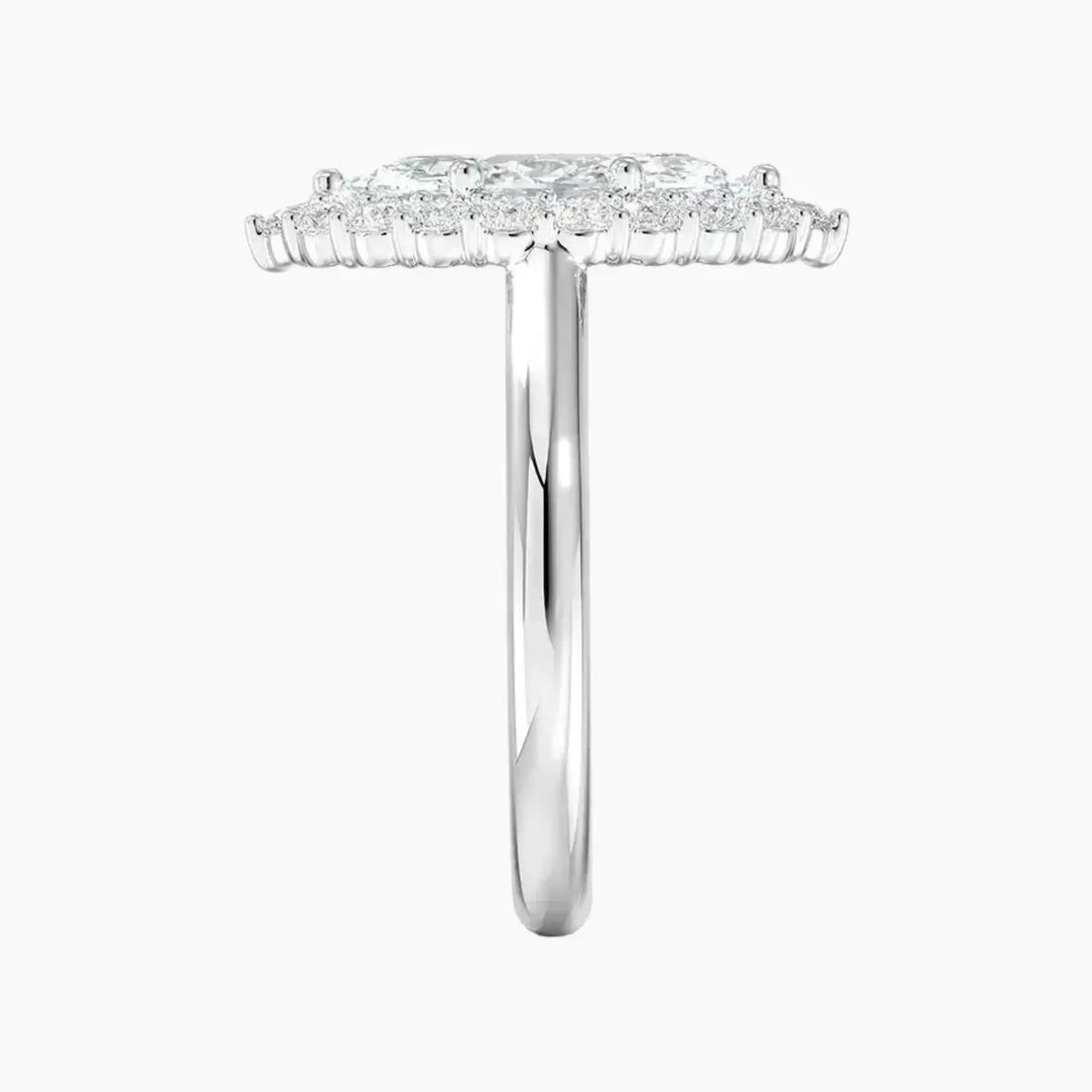 Fiora Marquise Designer 1 Carat Lab Grown Diamond Engagement Ring in 18K Yellow Gold