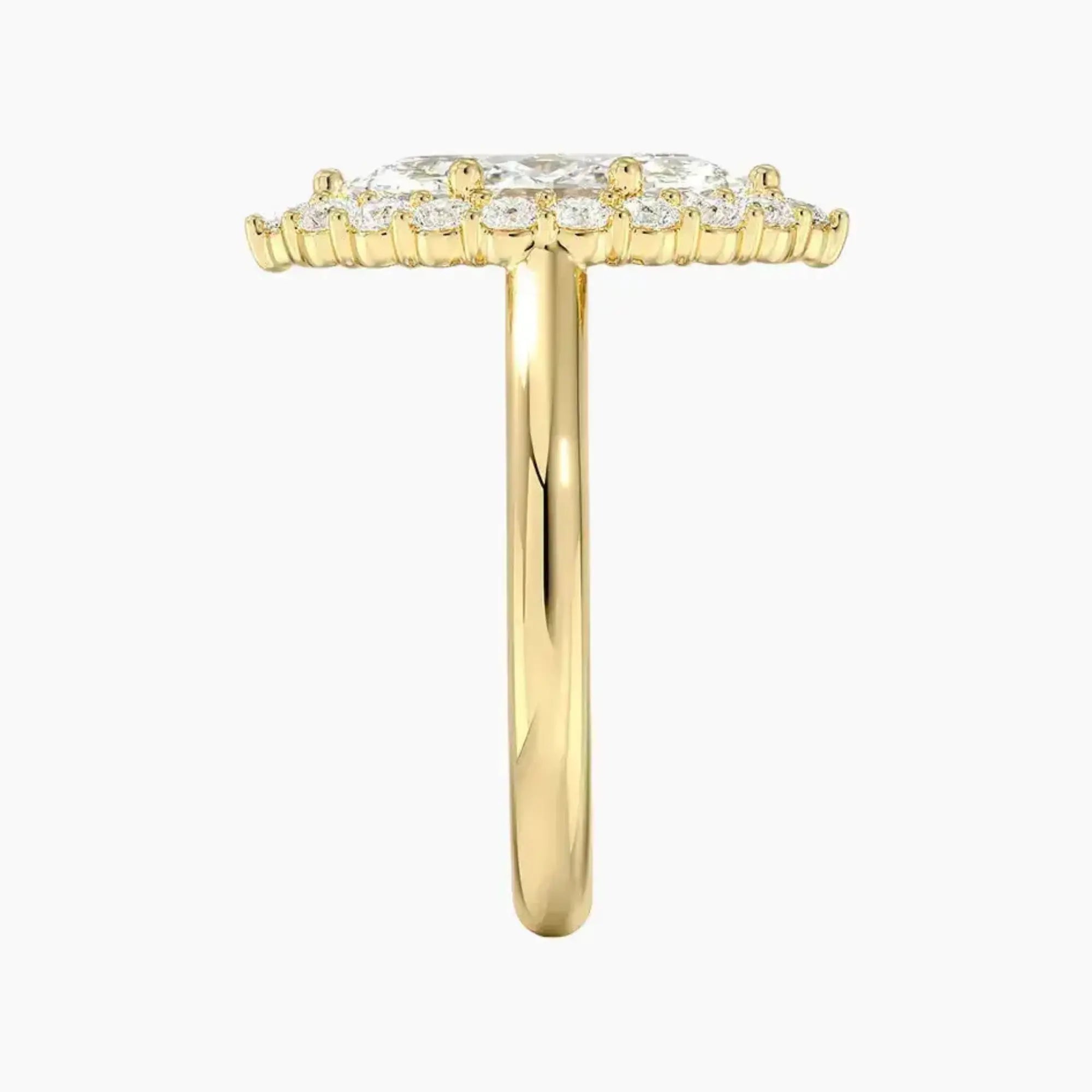 Fiora Marquise Designer 2.5 Carat Lab Grown Diamond Engagement Ring in 14K Yellow Gold