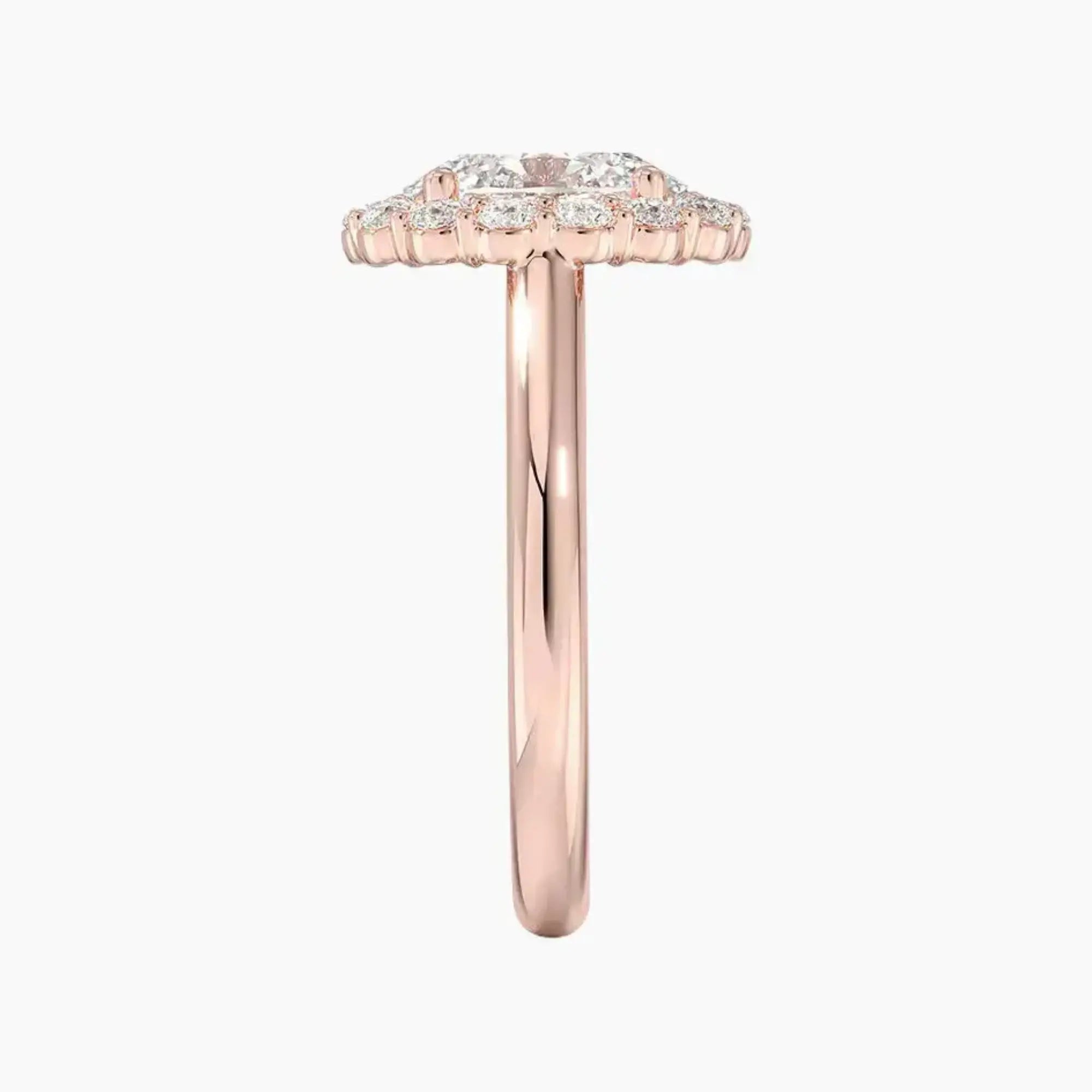 Fiora Oval Designer 1 Carat Lab Grown Diamond Engagement Ring in 14K White Gold
