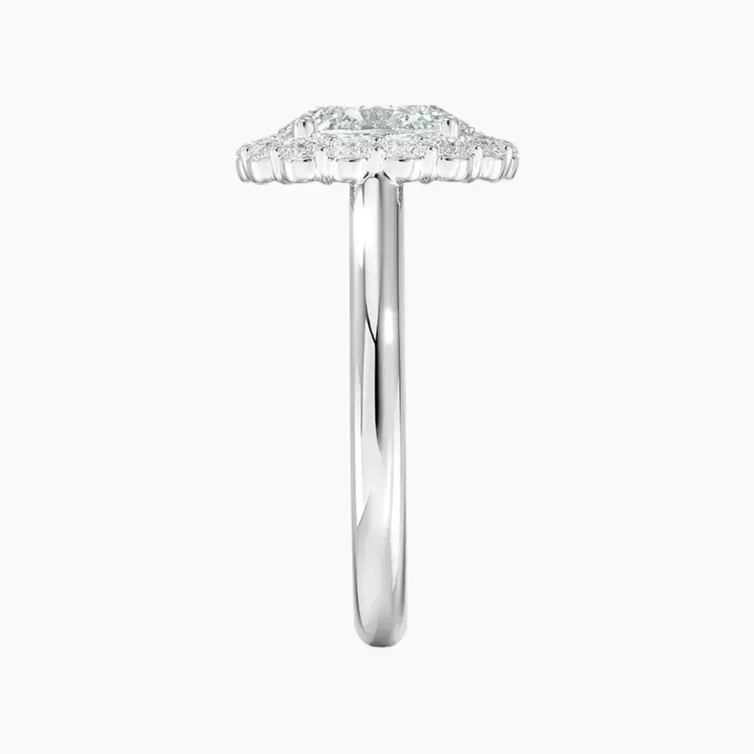 Fiora Oval Designer Diamond Ring Setting in 18K Rose Gold