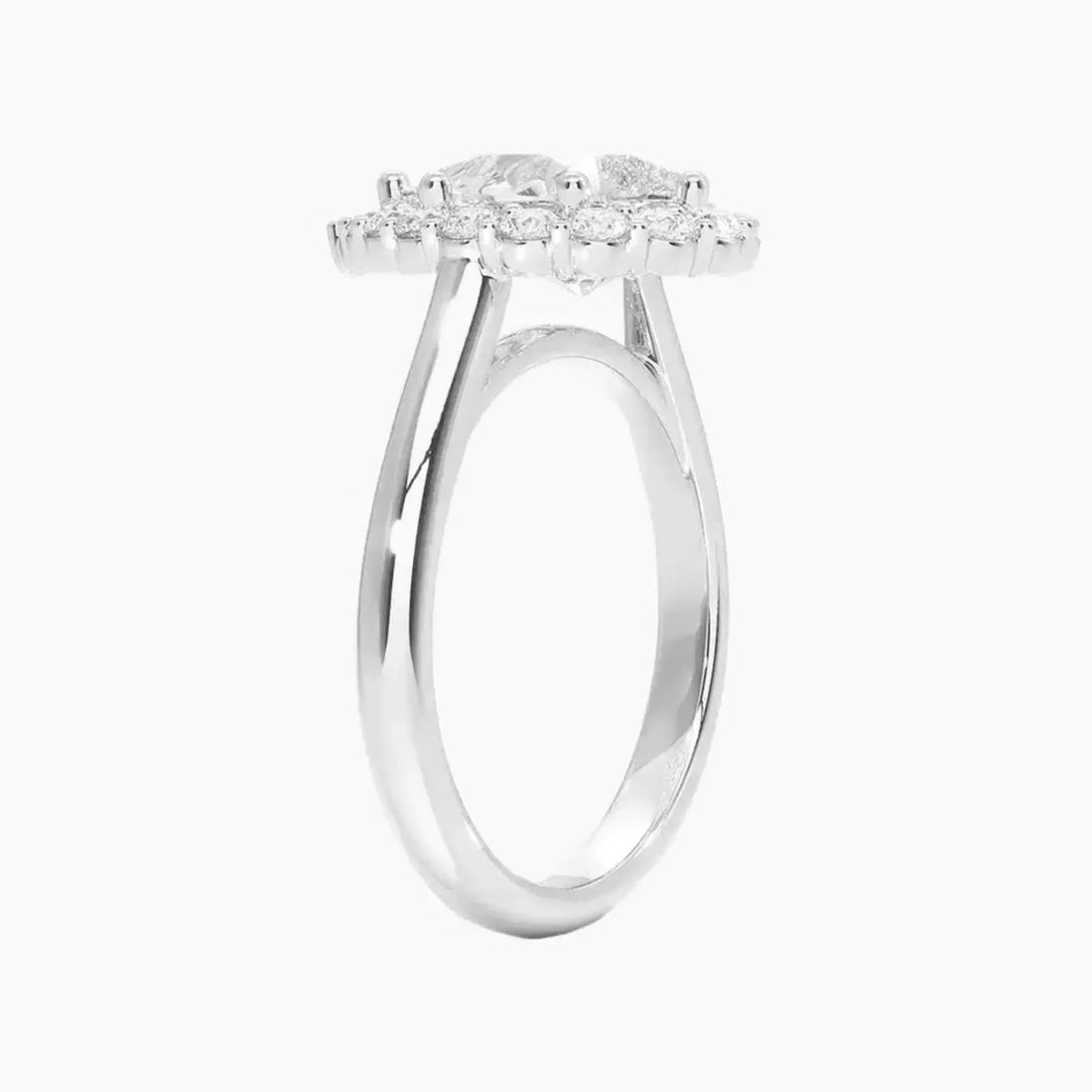 Fiora Pear Designer 1.5 Carat Lab Grown Diamond Engagement Ring in 18K Rose Gold